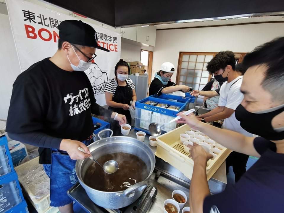 「令和3年8月大雨災害支援活動助成」ご報告⑧BOND&JUSTICE〜大町町での炊き出し支援事業〜